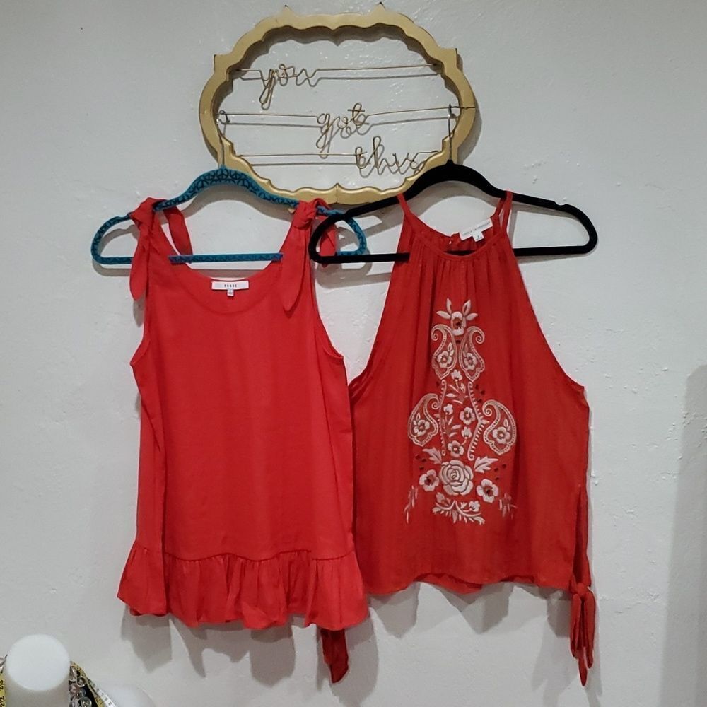 2 Flirty Red Summer Tops from Nordstroms Size S